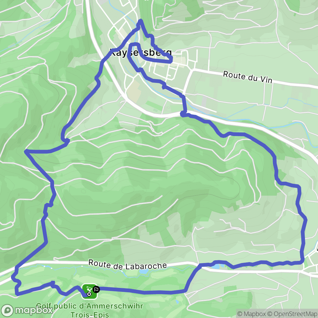 Ammerschwihr : carte du parcours de randonnée - France
