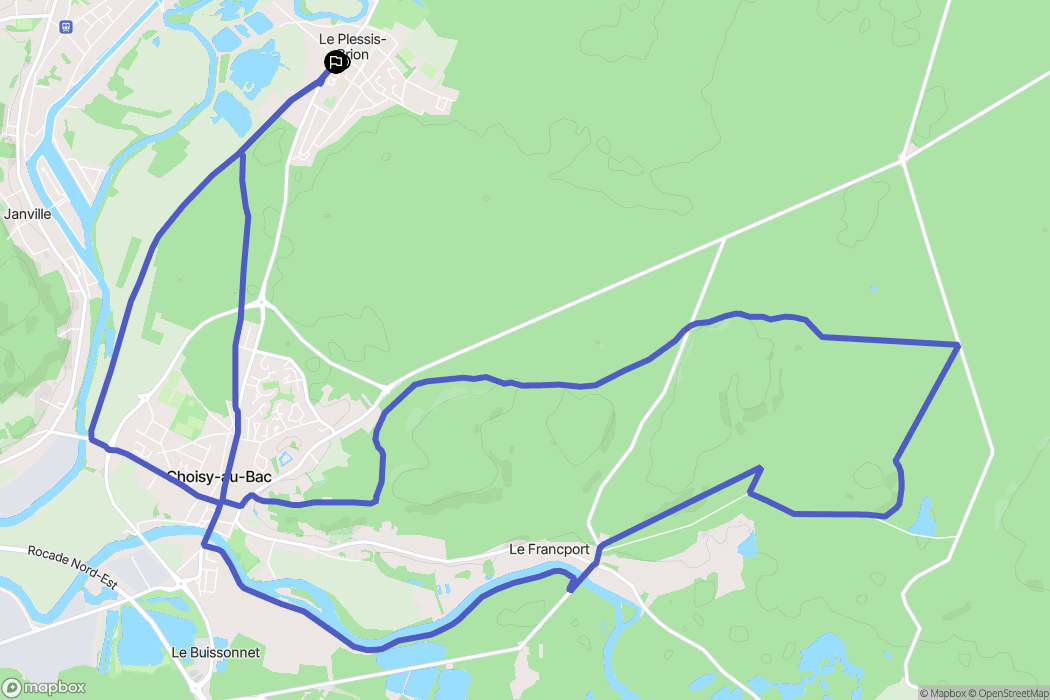 Le Plessis-Brion : carte du parcours de randonnée - France