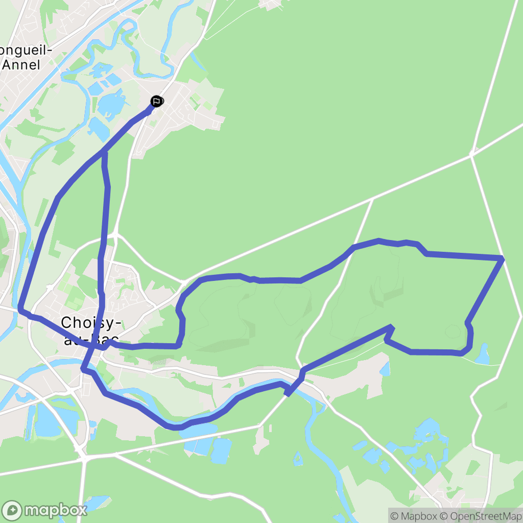 Le Plessis-Brion : carte du parcours de randonnée - France