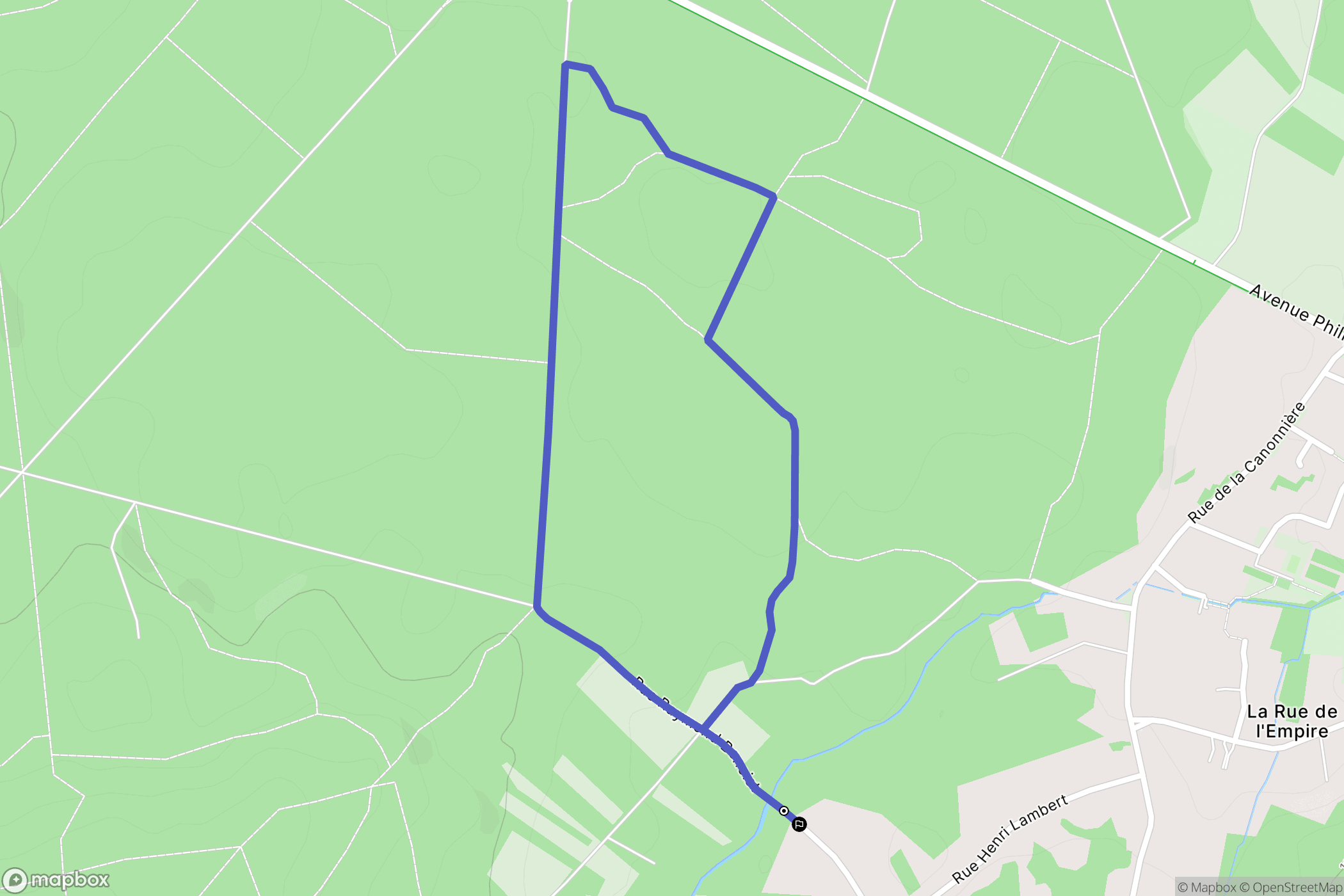 Agnetz : carte du parcours de randonnée - France