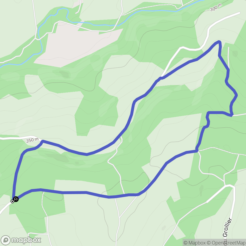 Assieu : carte du parcours de randonnée - France