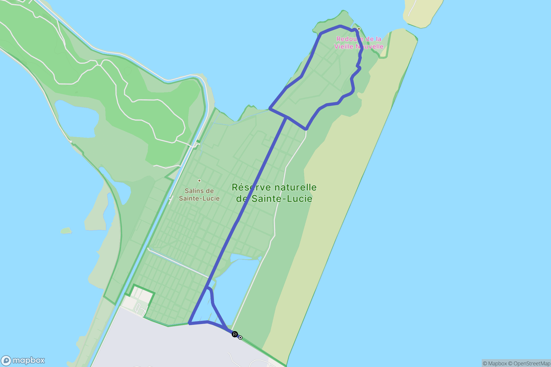 Port-la-Nouvelle : carte du parcours de randonnée - France