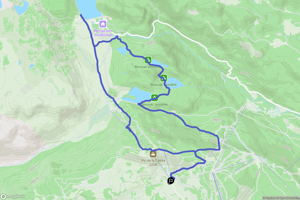 Font-Romeu-Odeillo-Via : carte du parcours de randonnée - France