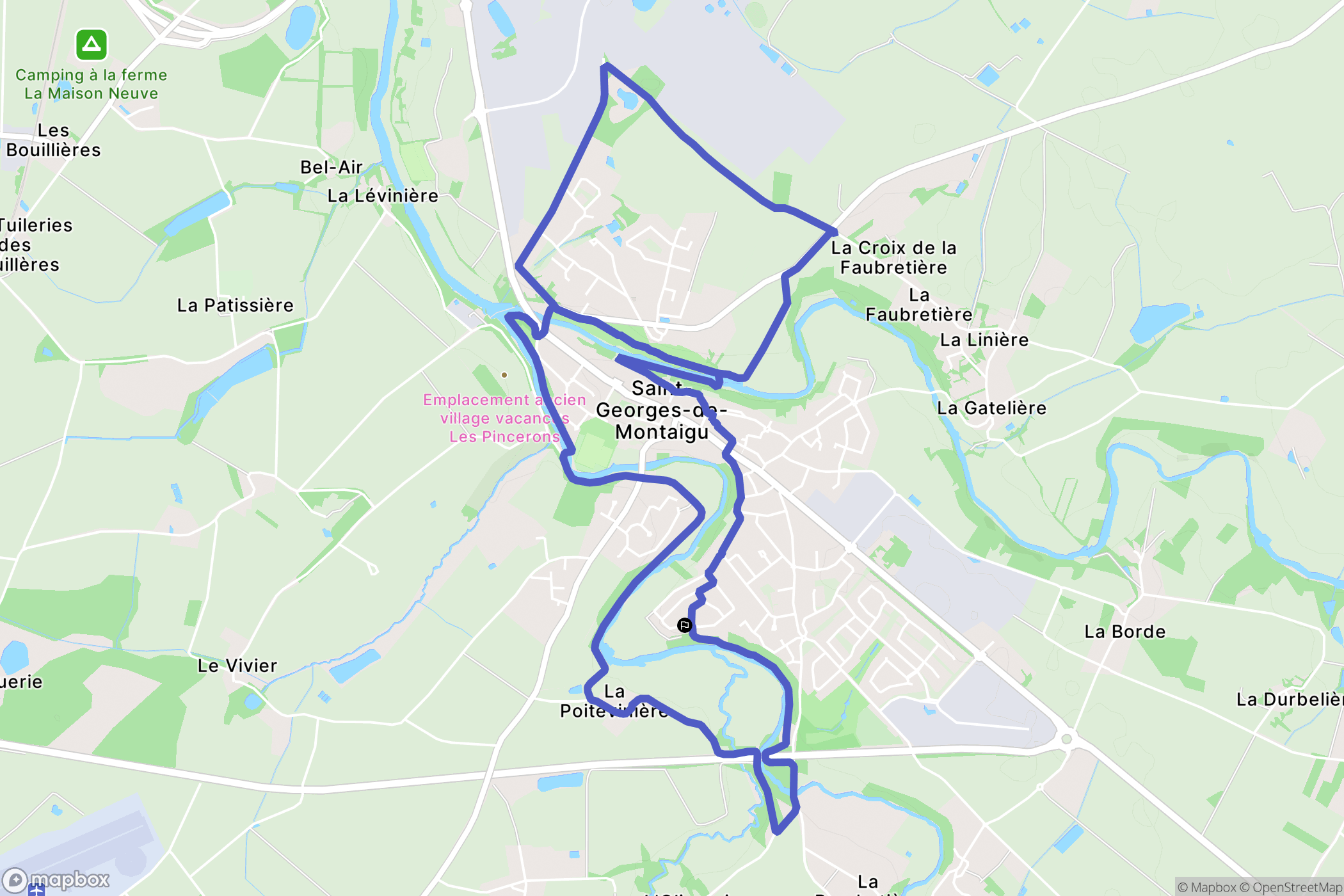 Montaigu-Vendée : carte du parcours de randonnée - France
