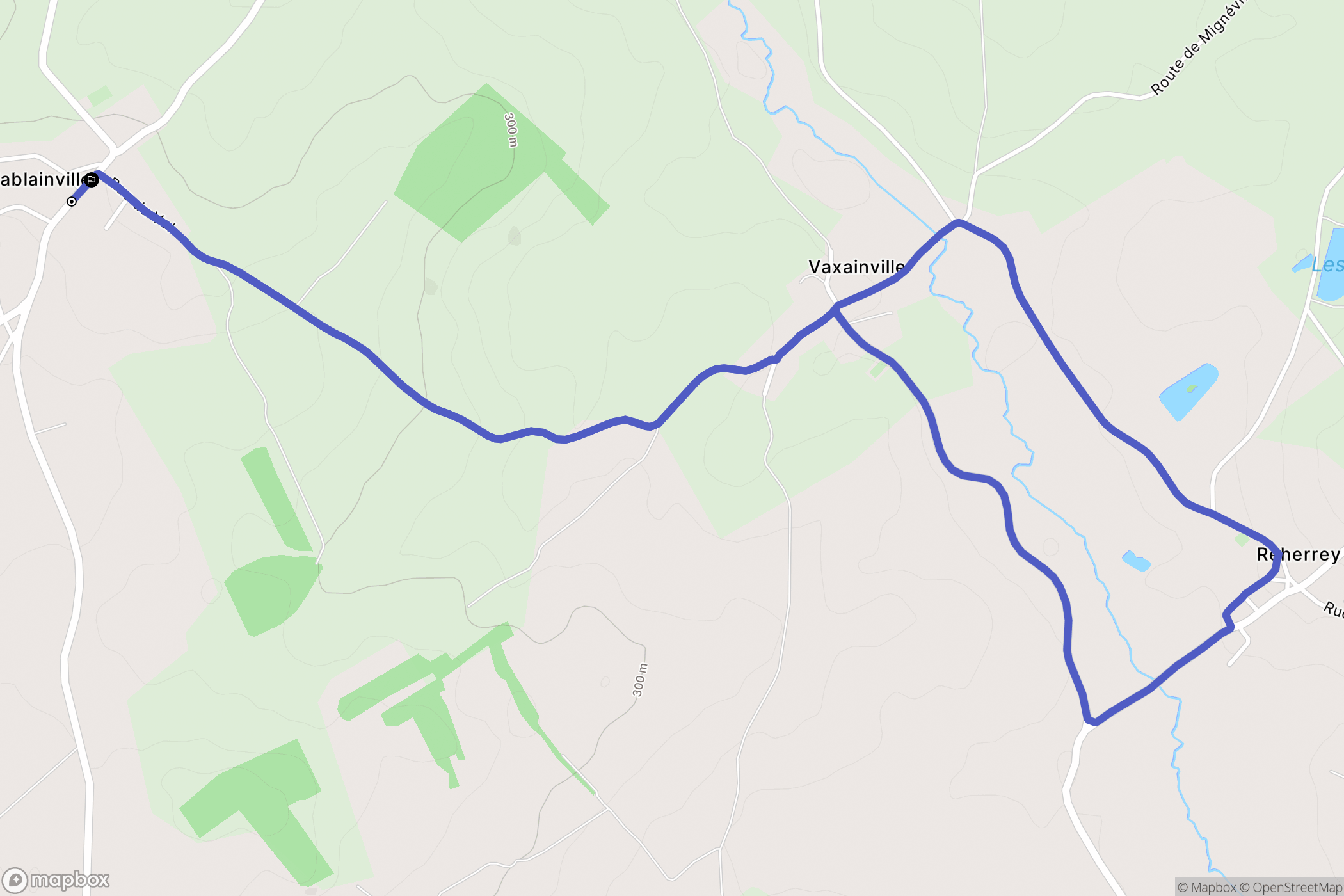 Hablainville : carte du parcours de randonnée - France