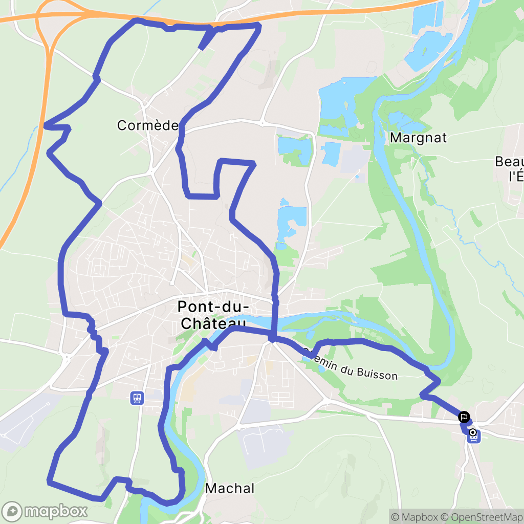 Vertaizon : carte du parcours de randonnée - France