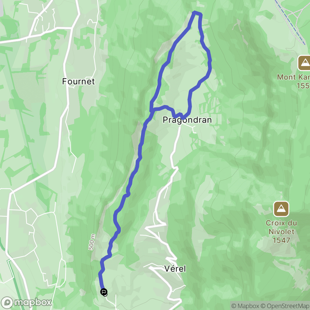 Saint-Alban-Leysse : carte du parcours de randonnée - France