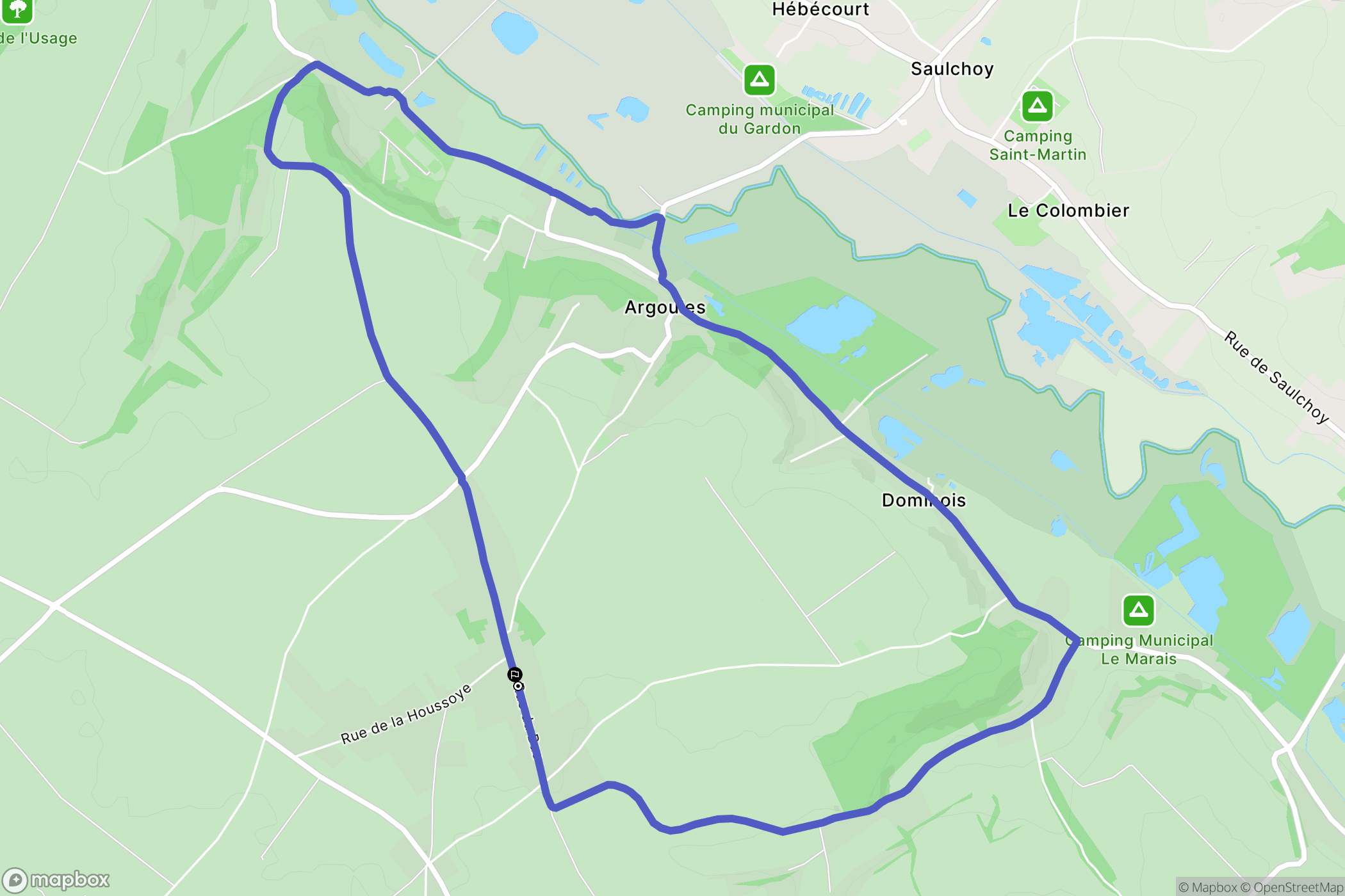 Dominois : carte du parcours de randonnée - France
