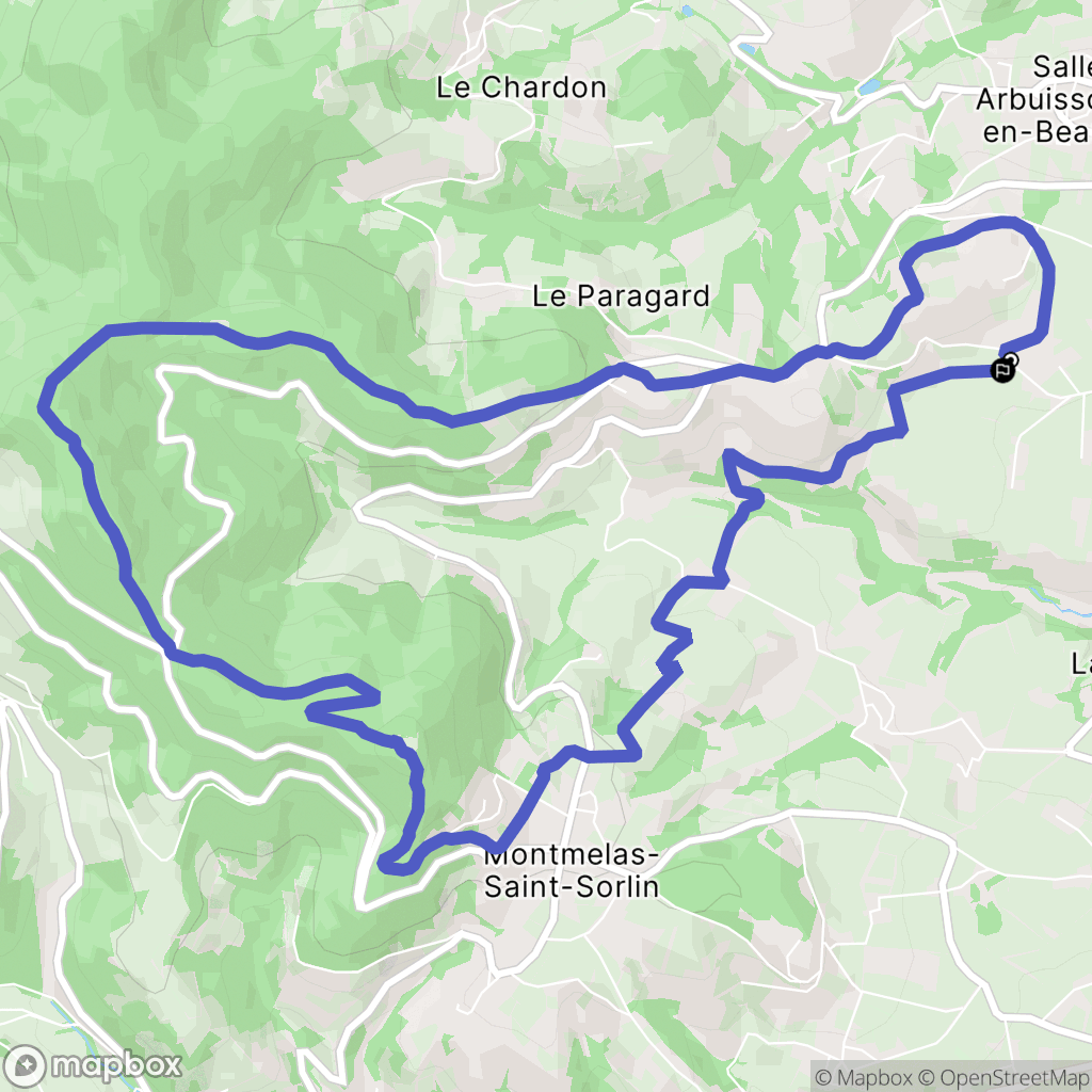 Blacé : carte du parcours de randonnée - France