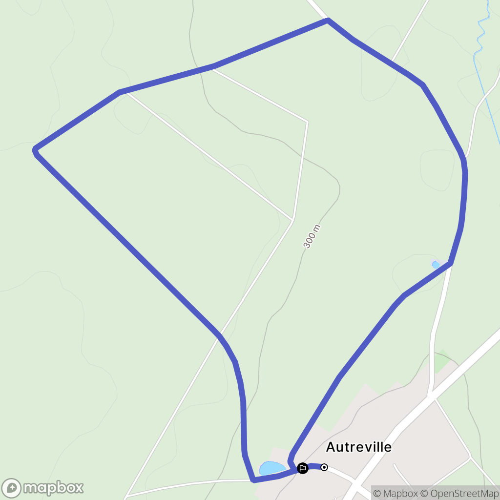 Autreville : carte du parcours de randonnée - France