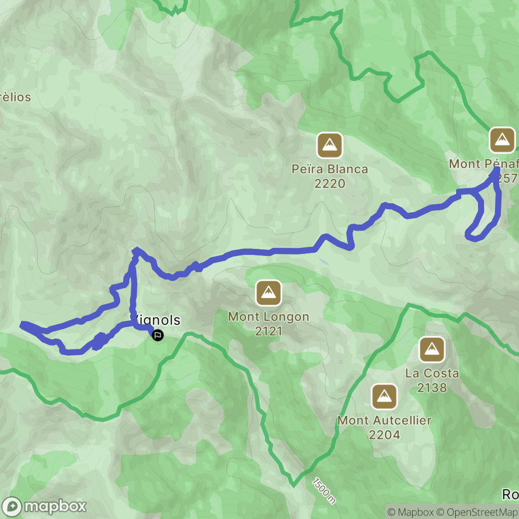 Roubion : carte du parcours de randonnée - France