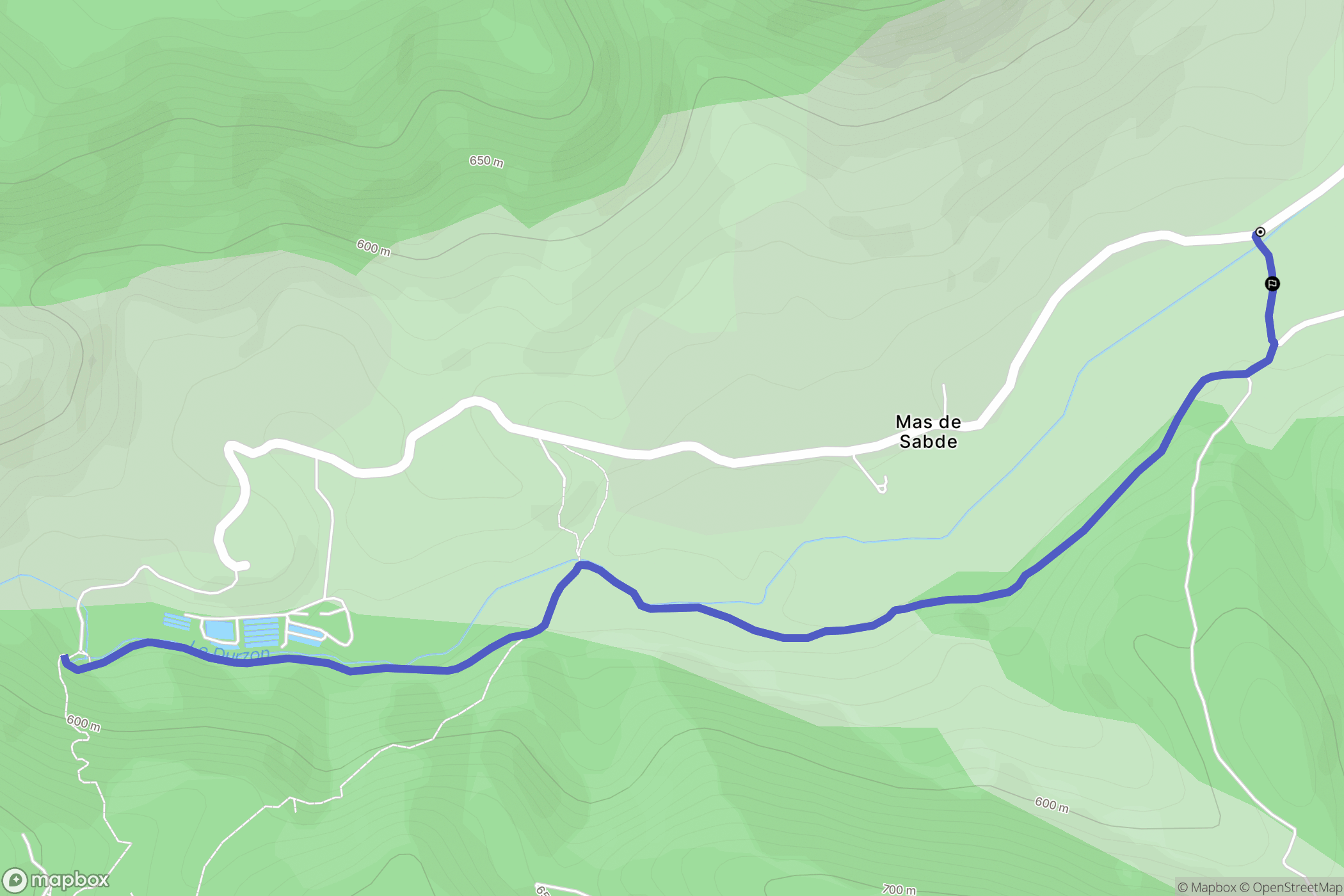 Nant : carte du parcours de randonnée - France