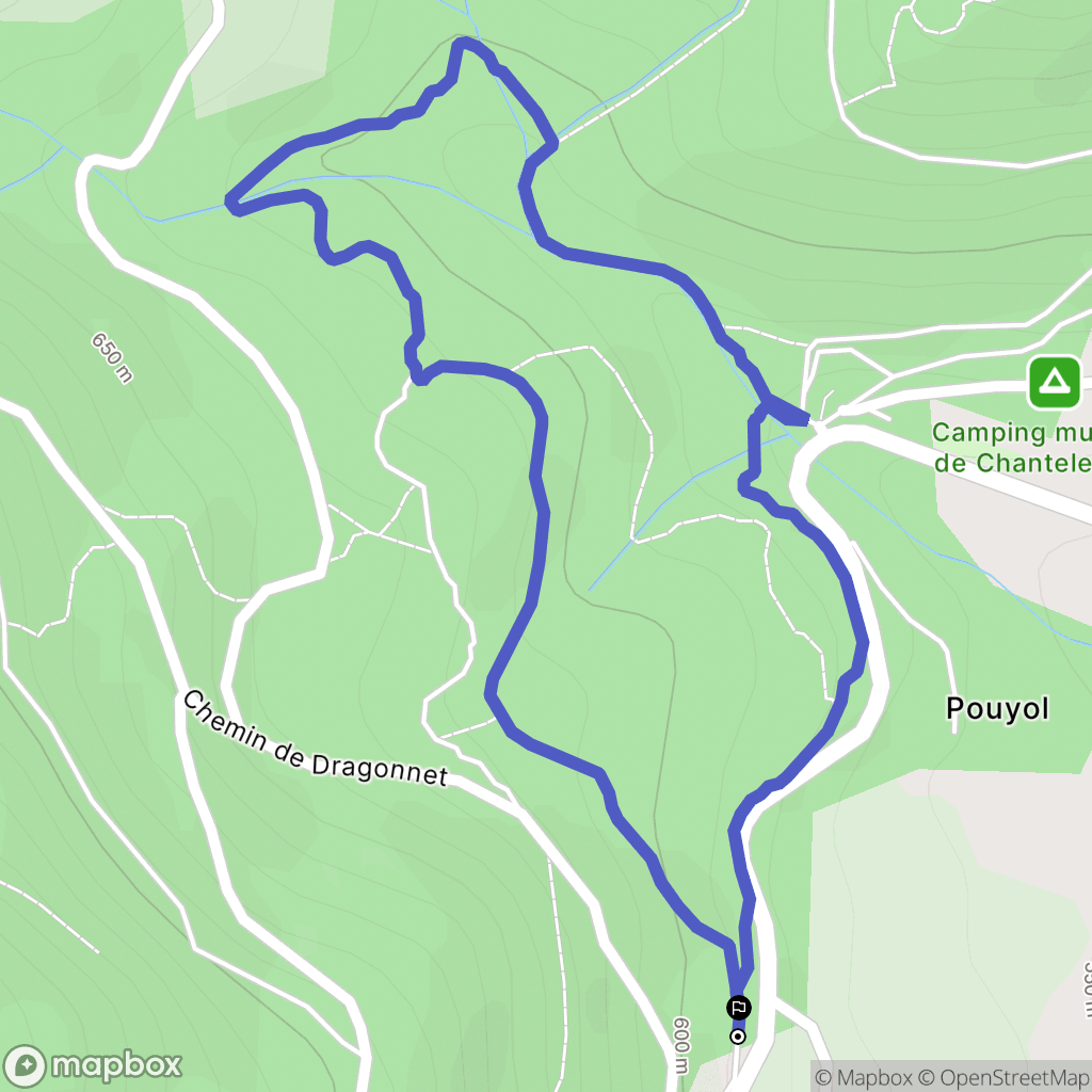 Saint-Victor : carte du parcours de randonnée - France