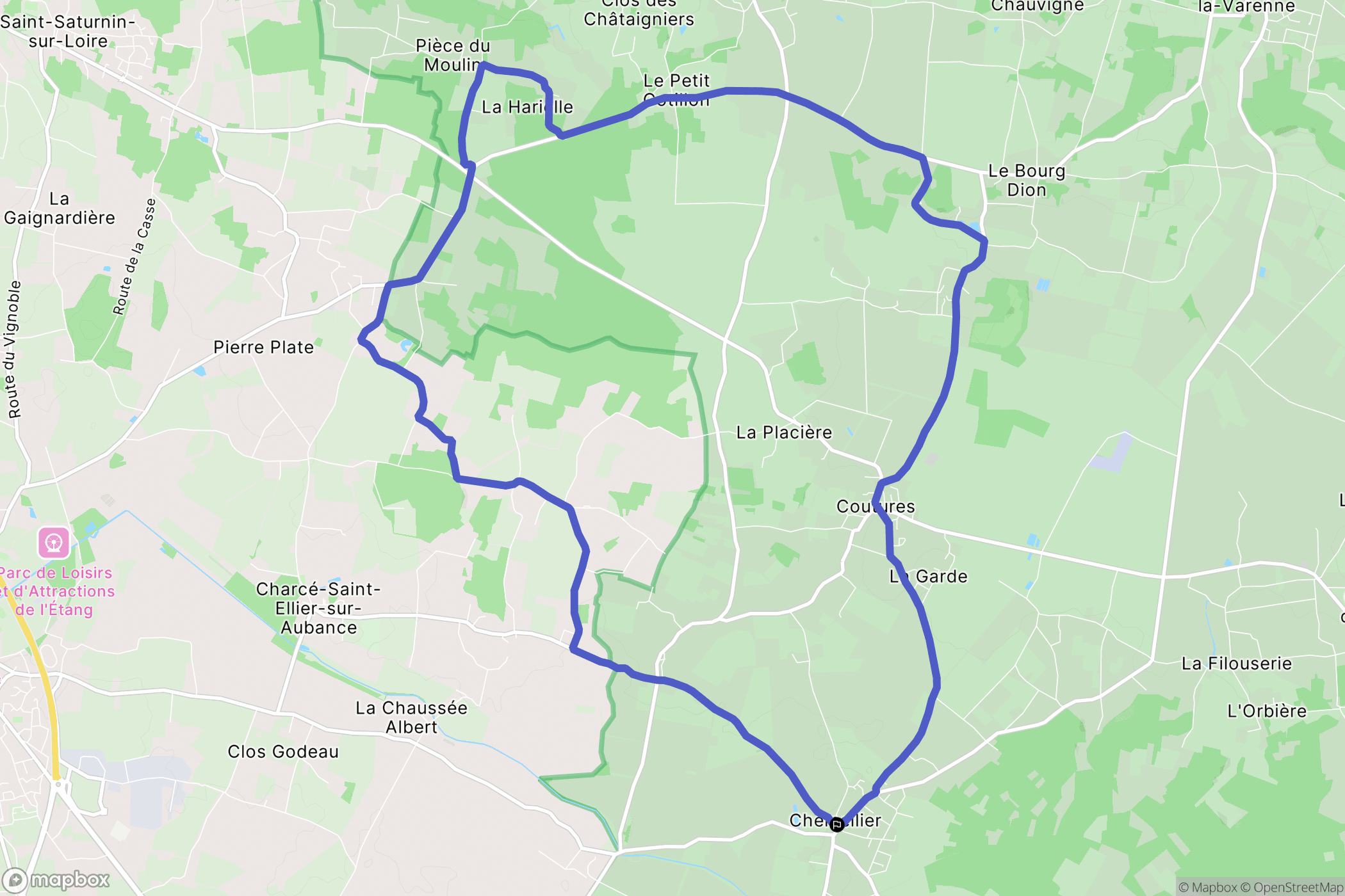 Brissac-Loire-Aubance : carte du parcours de randonnée - France