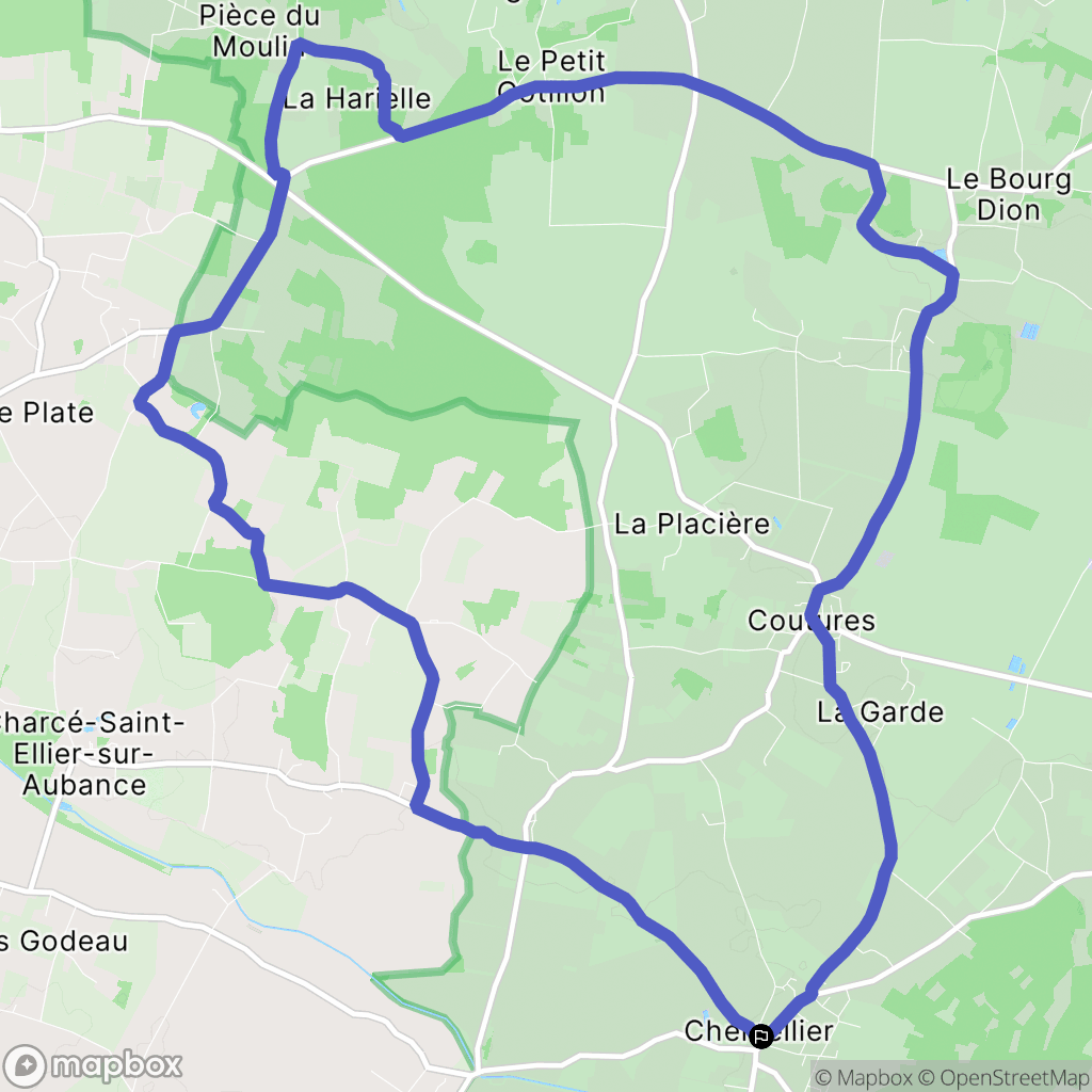 Brissac-Loire-Aubance : carte du parcours de randonnée - France