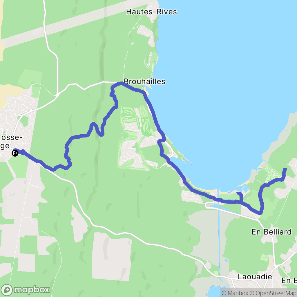 Biscarrosse : carte du parcours de randonnée - France