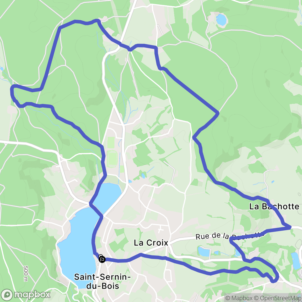 Saint-Sernin-du-Bois : carte du parcours de randonnée - France