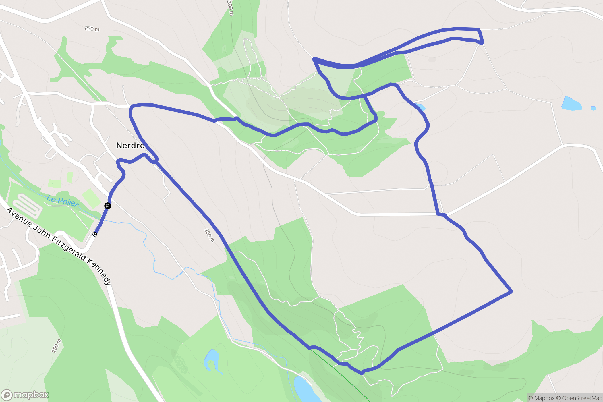 Montluçon : carte du parcours de randonnée - France