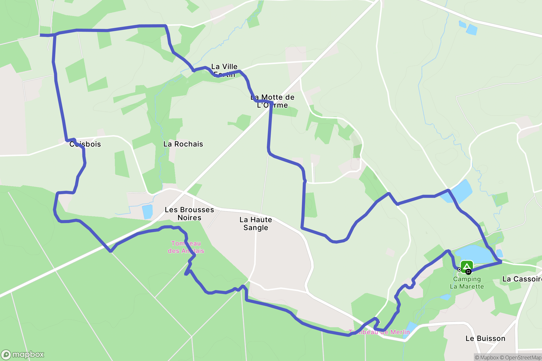 Saint-Malon-sur-Mel : carte du parcours de randonnée - France