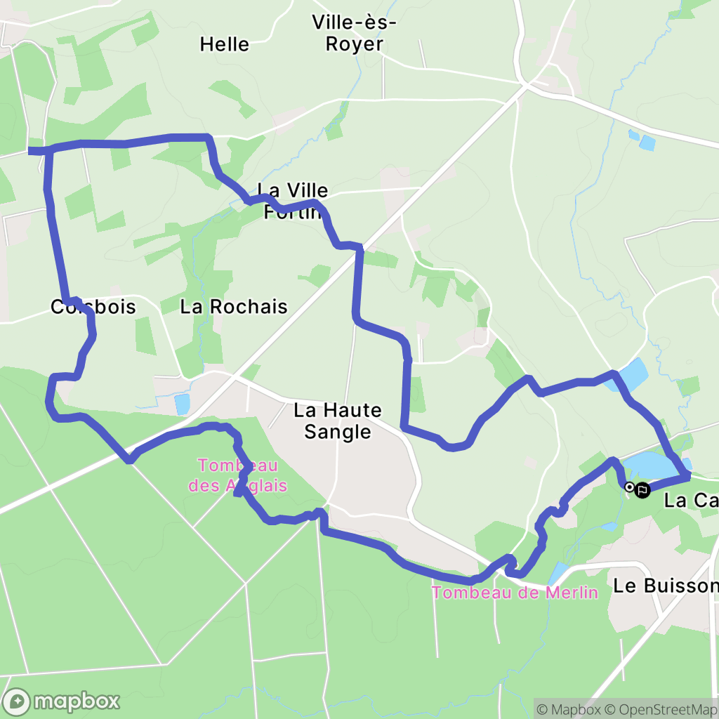 Saint-Malon-sur-Mel : carte du parcours de randonnée - France