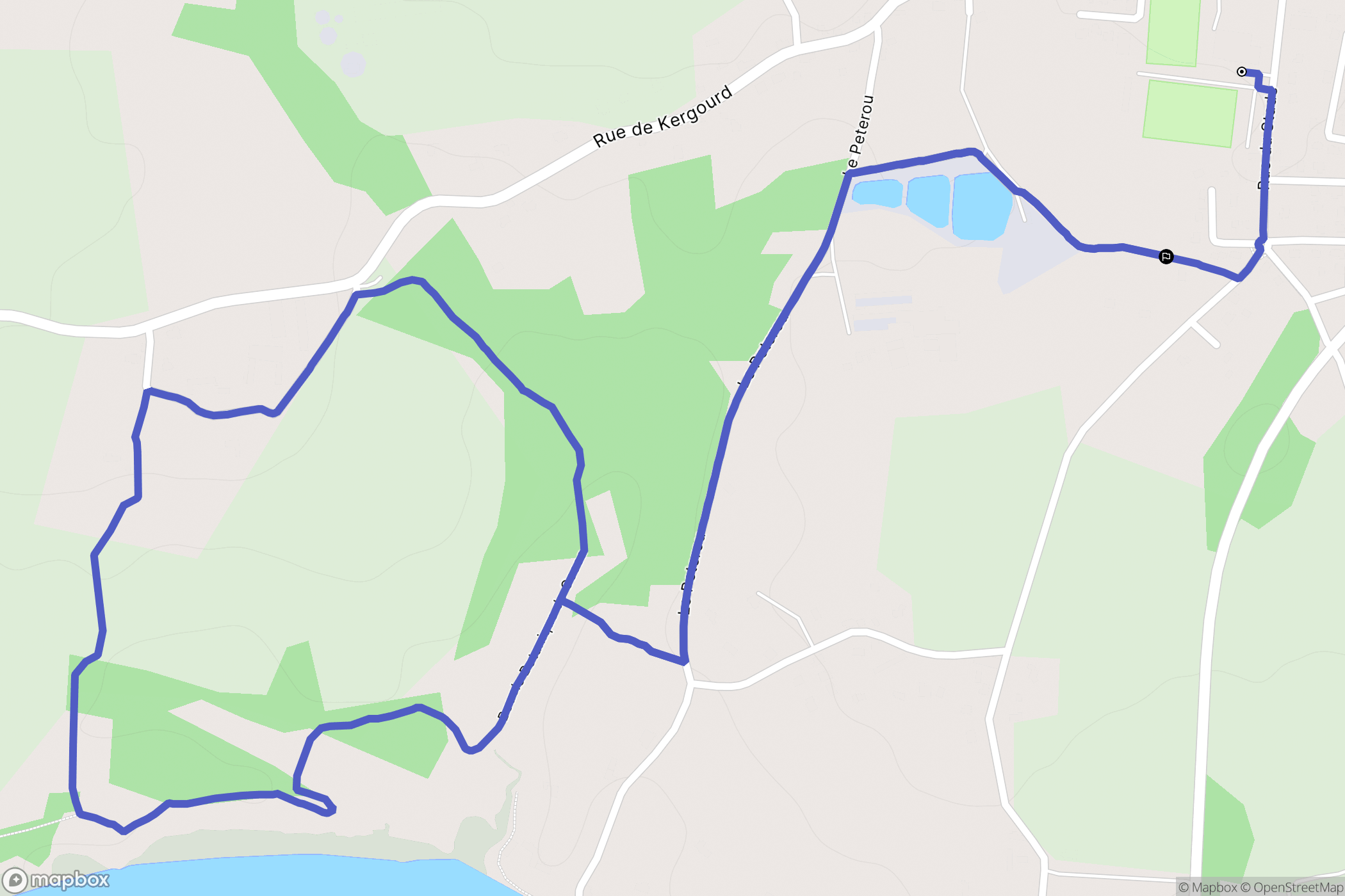 Arzal : carte du parcours de randonnée - France