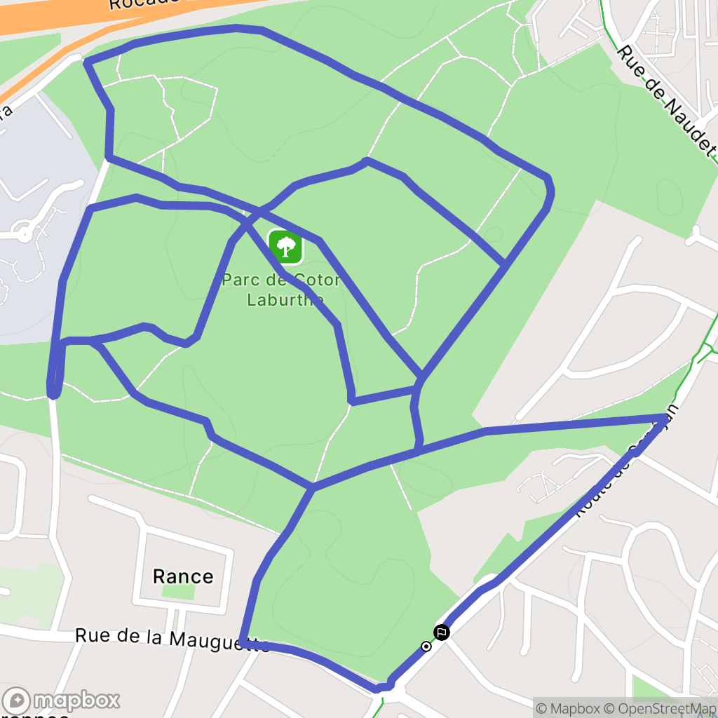 Gradignan : carte du parcours de randonnée - France