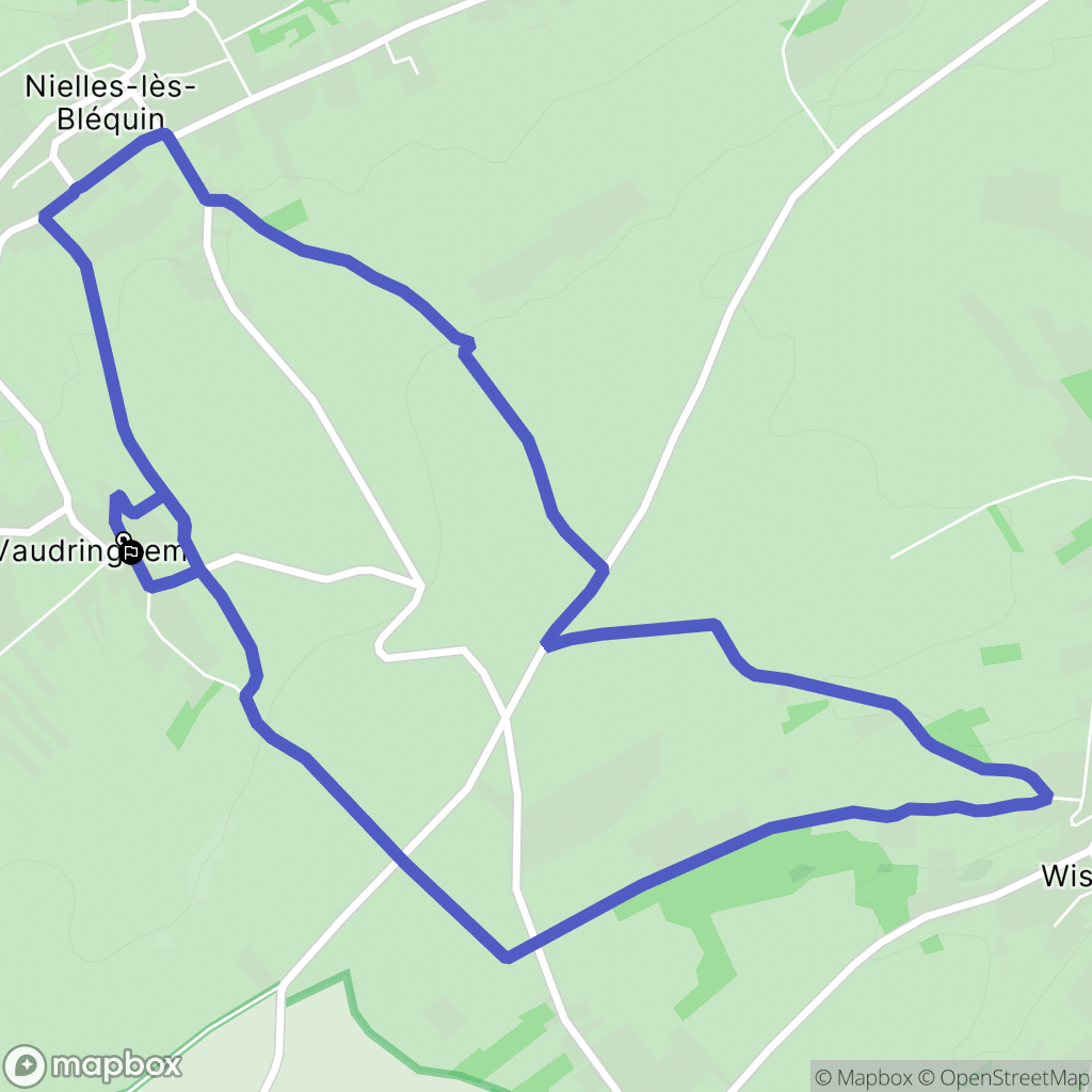 Vaudringhem : carte du parcours de randonnée - France