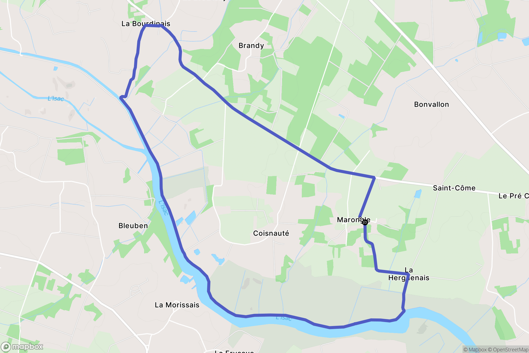 Fégréac : carte du parcours de randonnée - France
