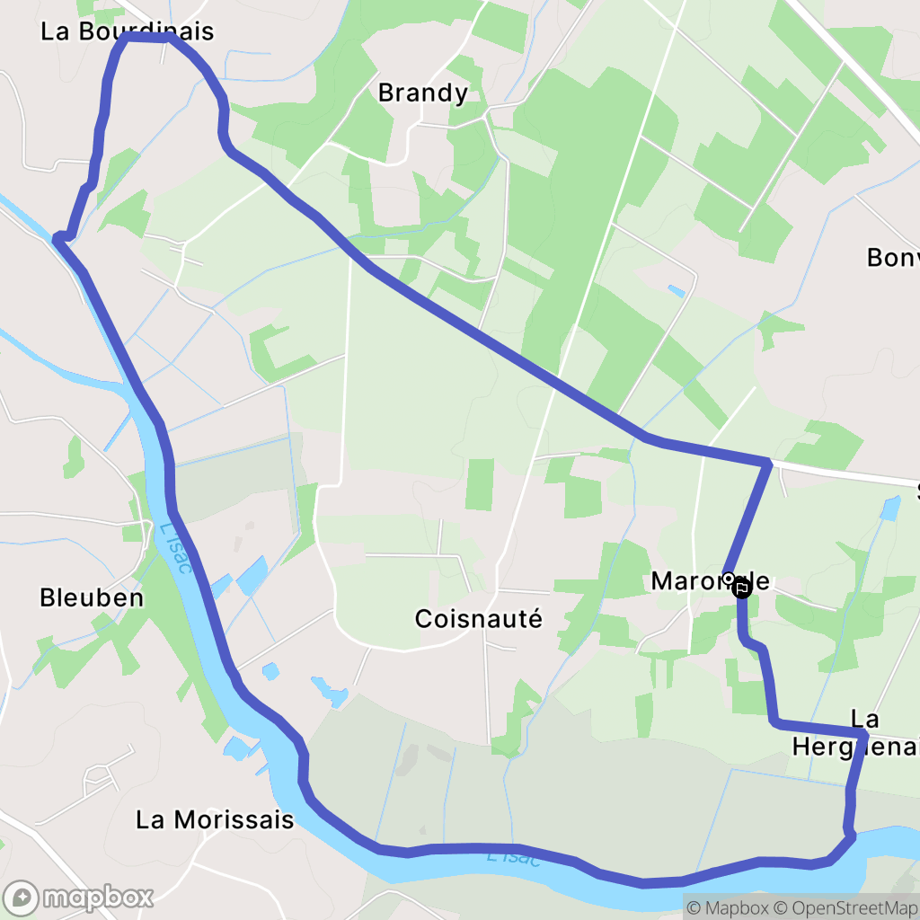 Fégréac : carte du parcours de randonnée - France