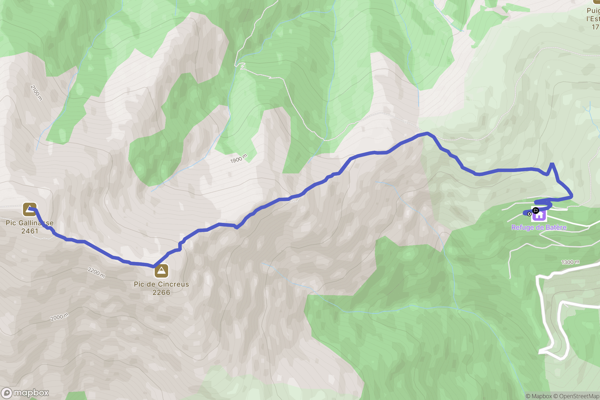 Corsavy : carte du parcours de randonnée - France