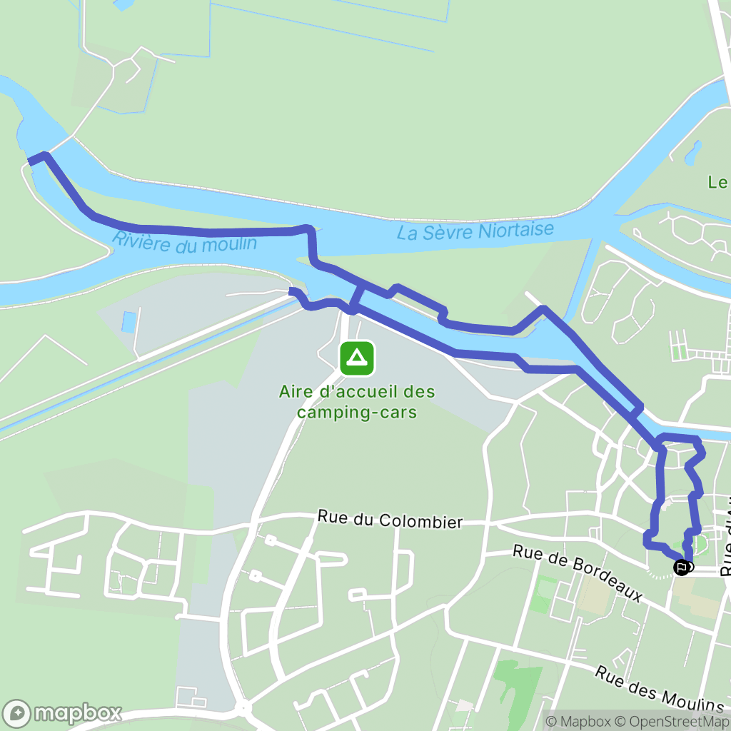 Marans : carte du parcours de randonnée - France