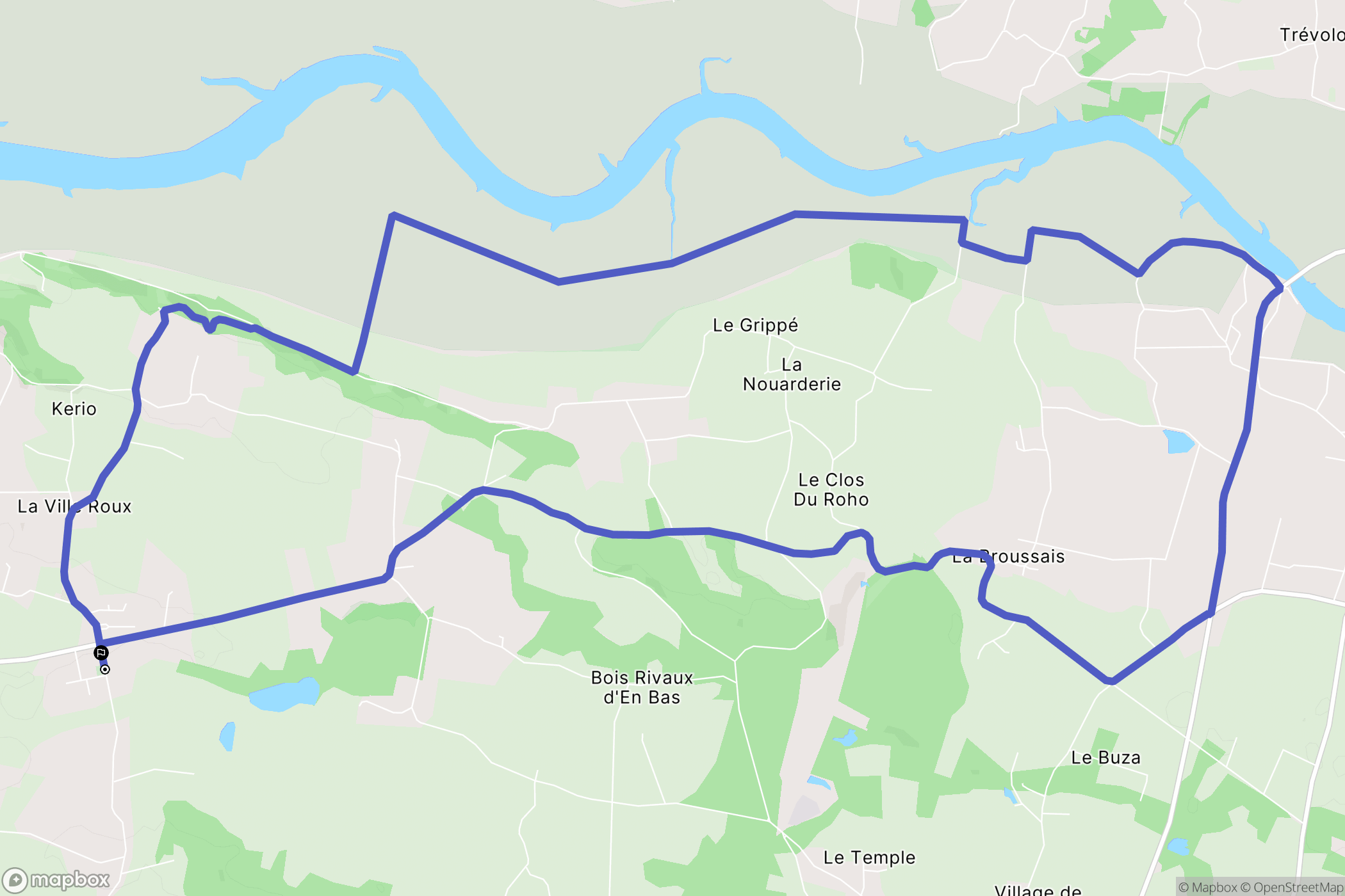 Nivillac : carte du parcours de randonnée - France