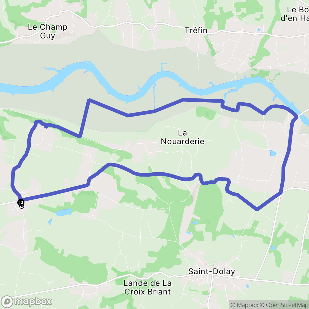 Nivillac : carte du parcours de randonnée - France