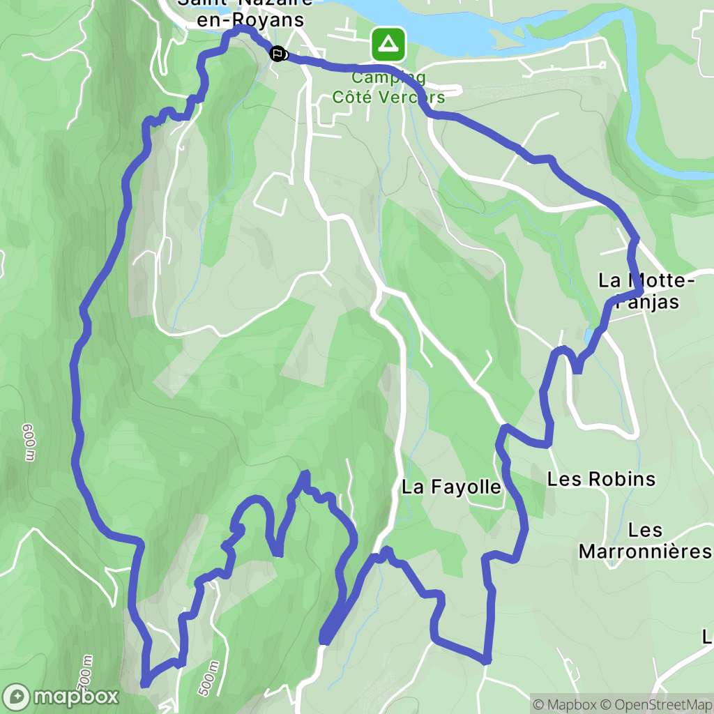 Saint-Nazaire-en-Royans : carte du parcours de randonnée - France