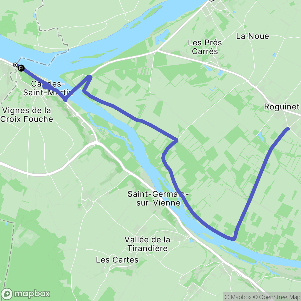 Montsoreau : carte du parcours de randonnée - France