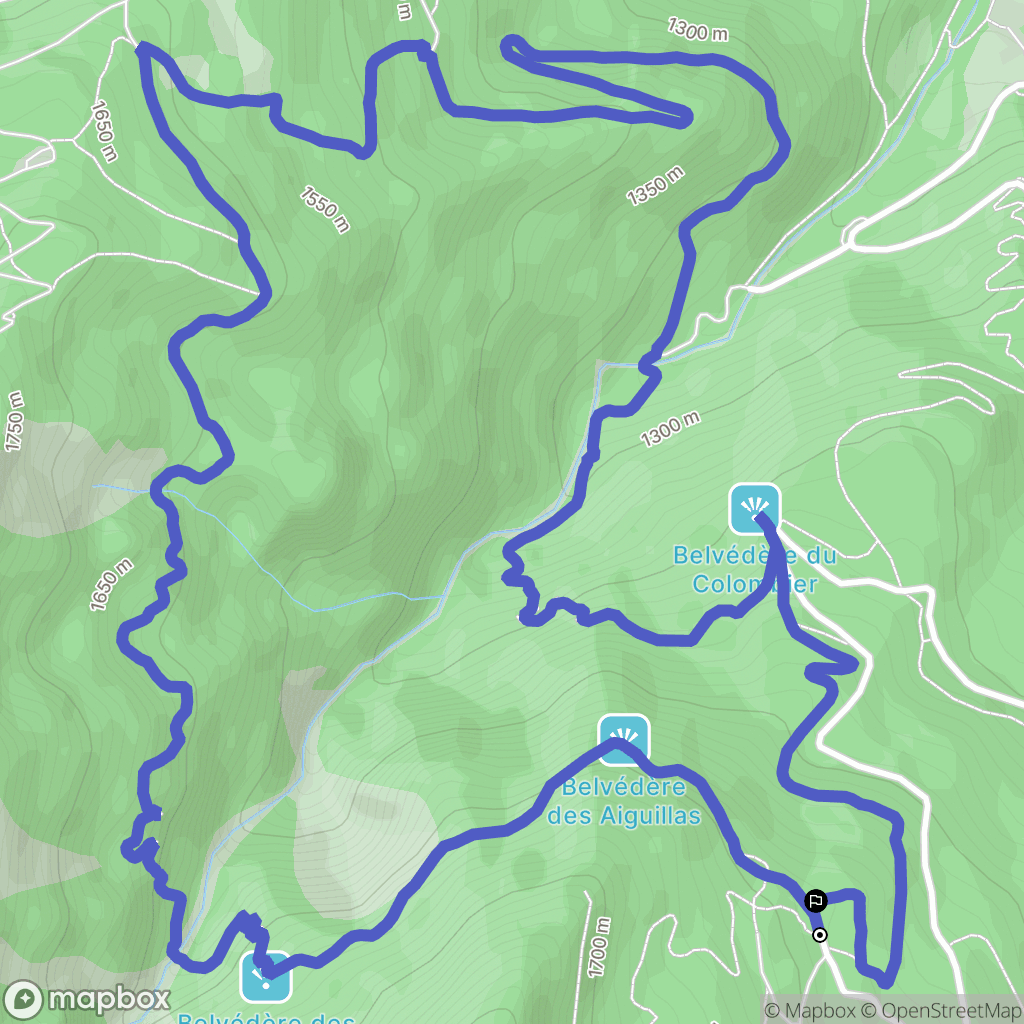 Crots : carte du parcours de randonnée - France
