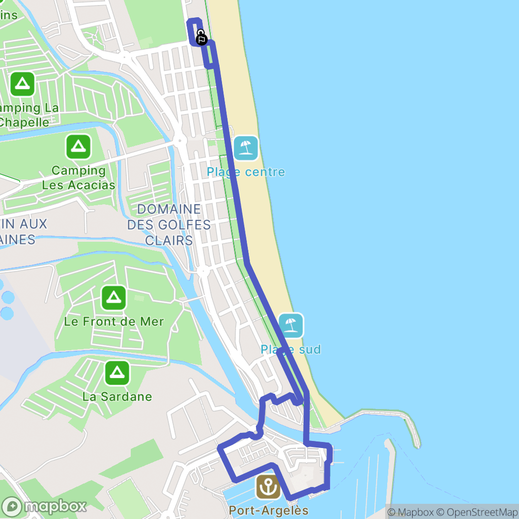 Argelès-sur-Mer : carte du parcours de randonnée - France