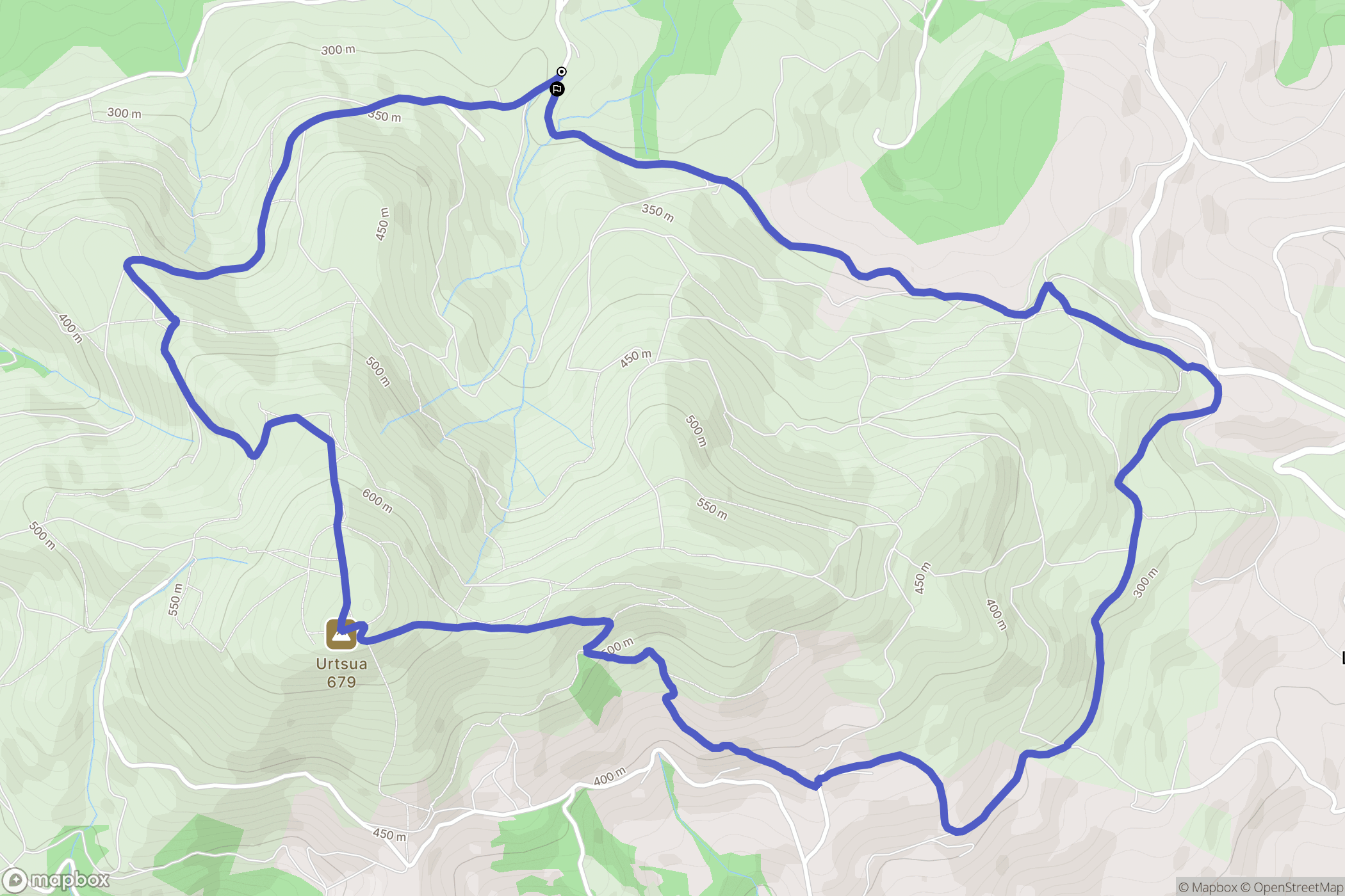 Hasparren : carte du parcours de randonnée - France