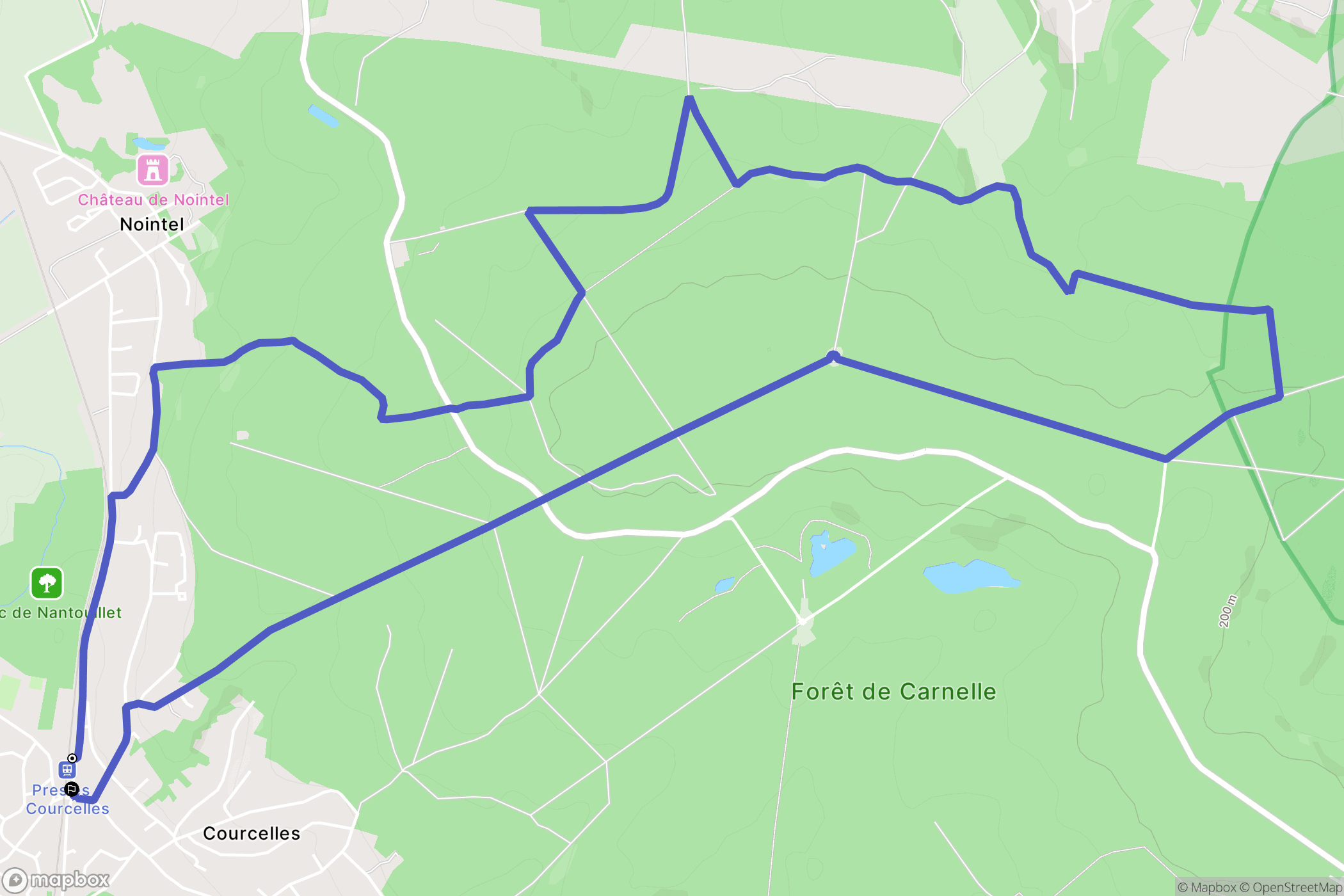Presles : carte du parcours de randonnée - France