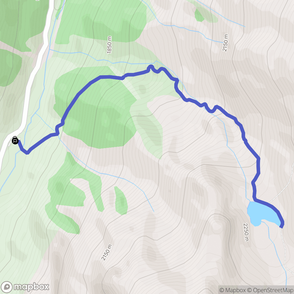 Aragnouet : carte du parcours de randonnée - France
