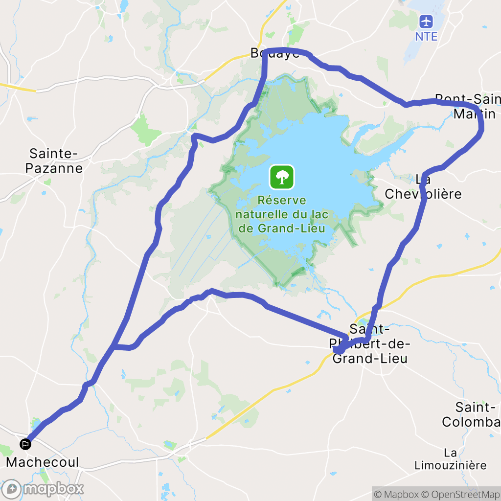Machecoul-Saint-Même : carte du parcours de randonnée - France