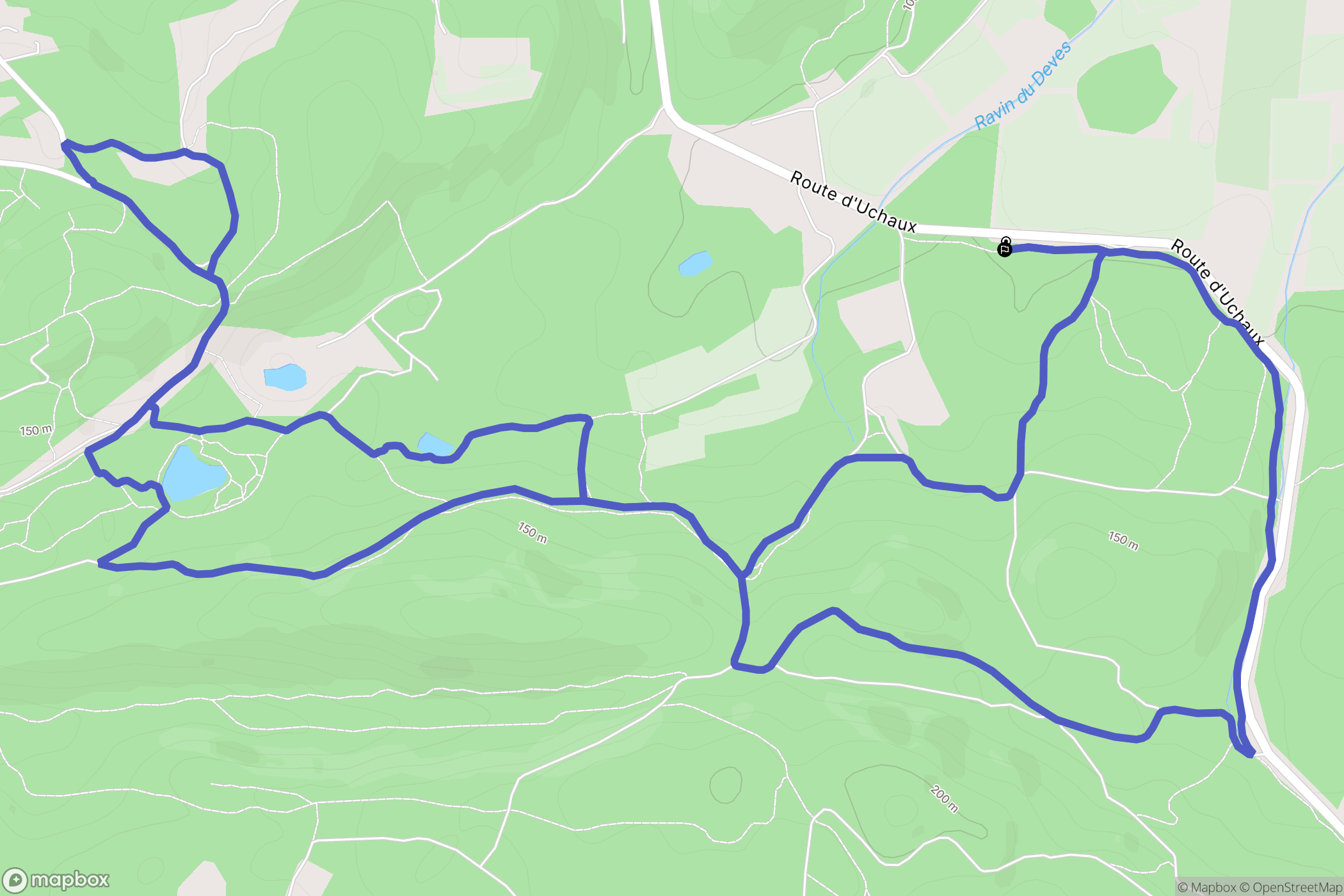 Bollène : carte du parcours de randonnée - France