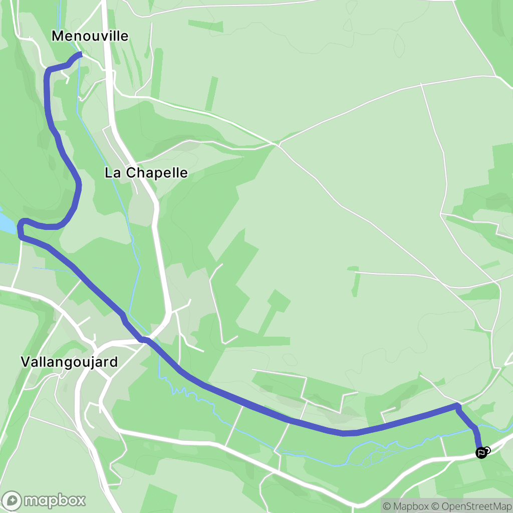 Labbeville : carte du parcours de randonnée - France