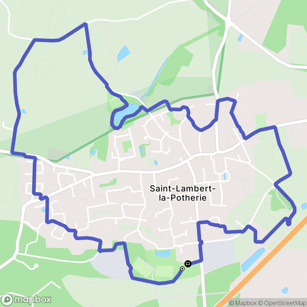 Saint-Lambert-la-Potherie : carte du parcours de randonnée - France