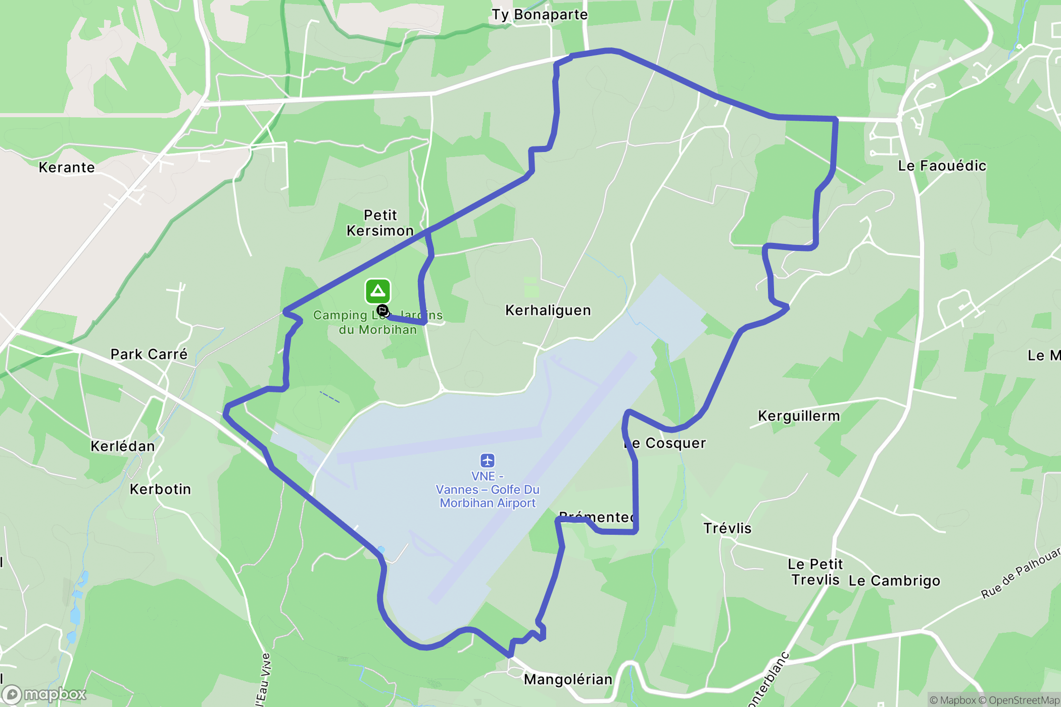 Monterblanc : carte du parcours de randonnée - France