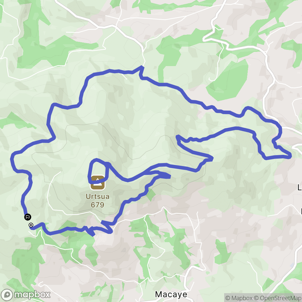 Macaye : carte du parcours de randonnée - France