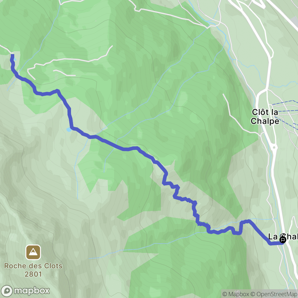 Saint-Véran : carte du parcours de randonnée - France