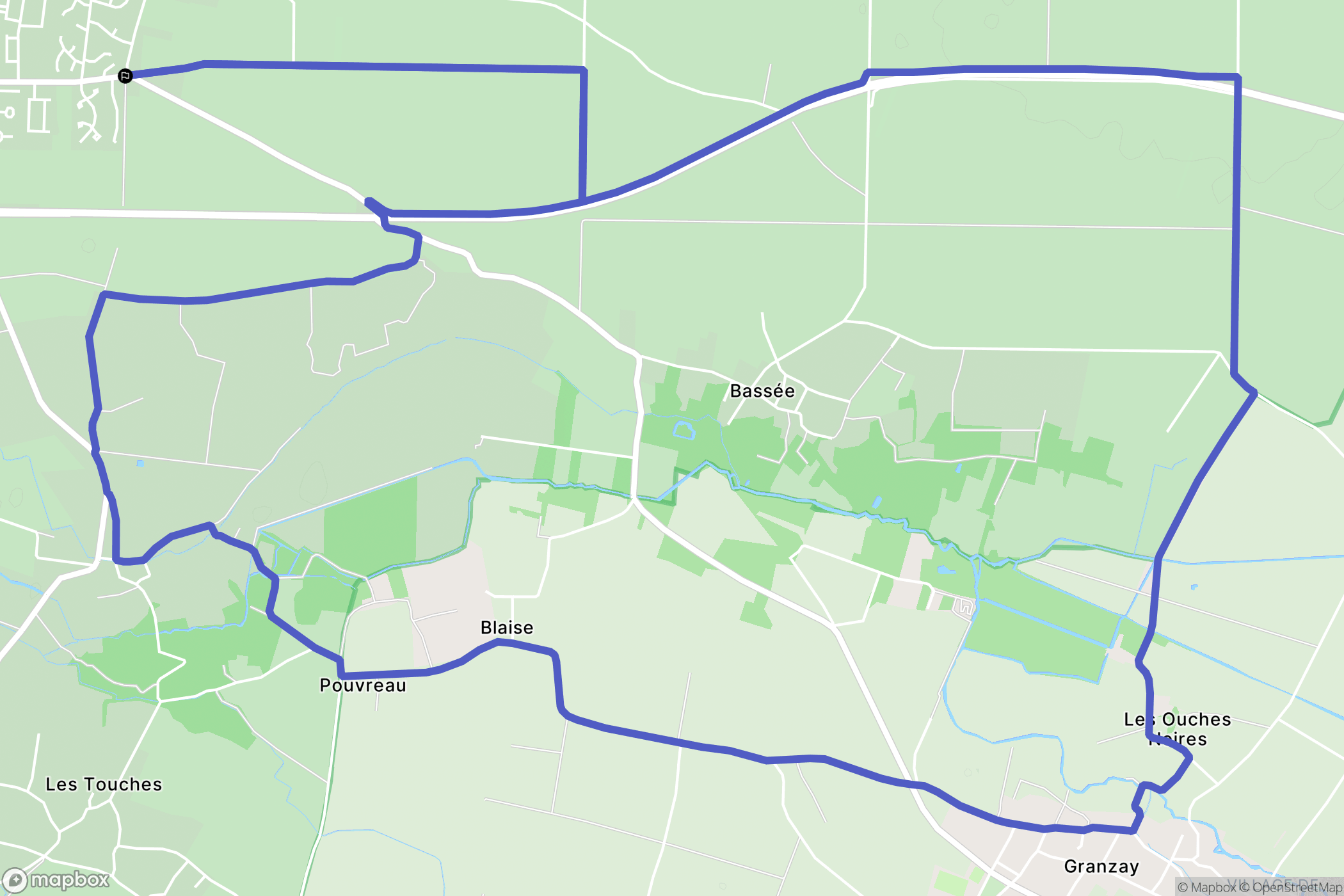 Frontenay-Rohan-Rohan : carte du parcours de randonnée - France