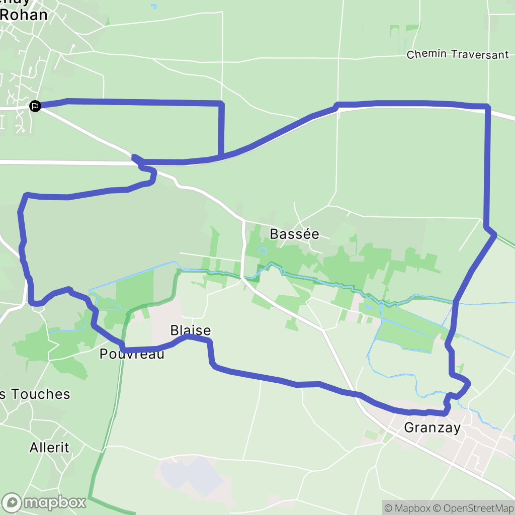 Frontenay-Rohan-Rohan : carte du parcours de randonnée - France