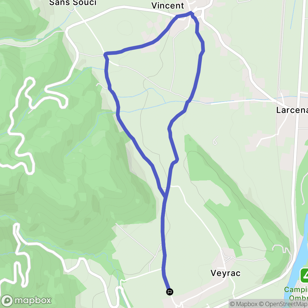 Lavoûte-sur-Loire : carte du parcours de randonnée - France